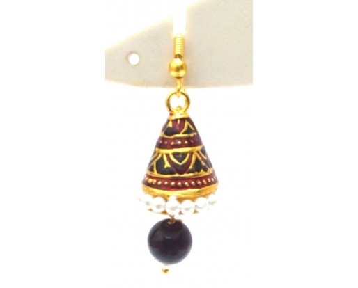 Meenakari Minakari Enamel Jhumka Jhumki Handmade Earring Jewelry Chandelier A117